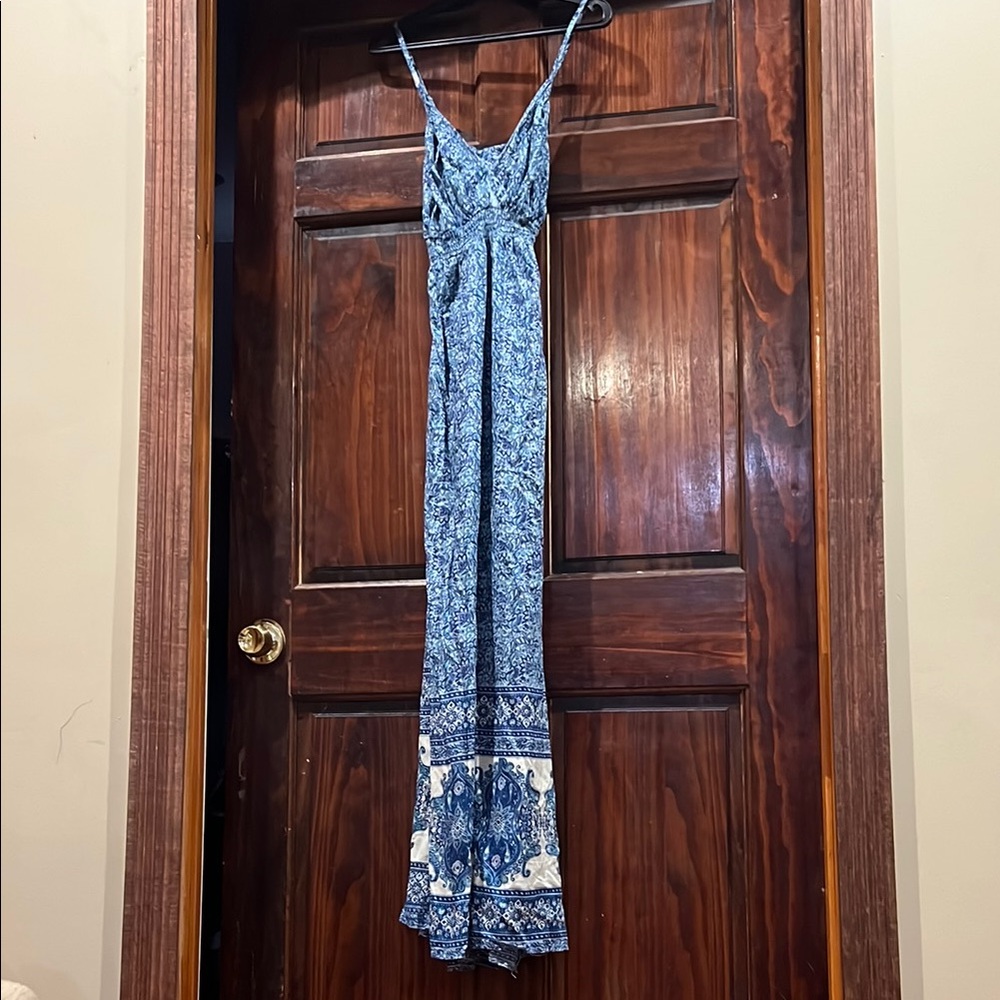 Floral Blue Maxi Dress
